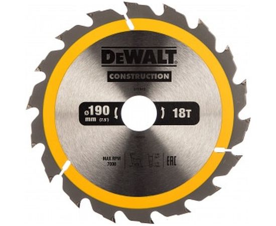 Пильный диск CONSTRUCT (190х30 мм; 18 ATB) Dewalt DT1943 – изображение 2