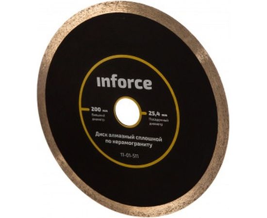 Диск алмазный сплошной по керамограниту (200х25.4 мм) Inforce 11-01-511 – изображение 2