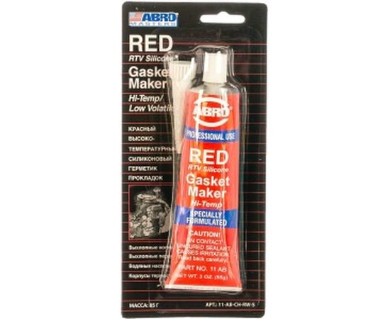 Высокотемпературный герметик прокладок ABRO красный Китай 85 гр 11-AB-CH-R-S – изображение 2