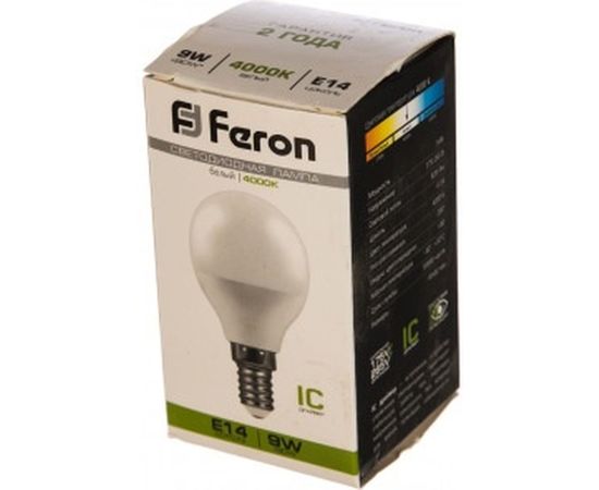 Светодиодная лампа FERON 9W 230V E14 4000K, LB-550 25802 – изображение 2
