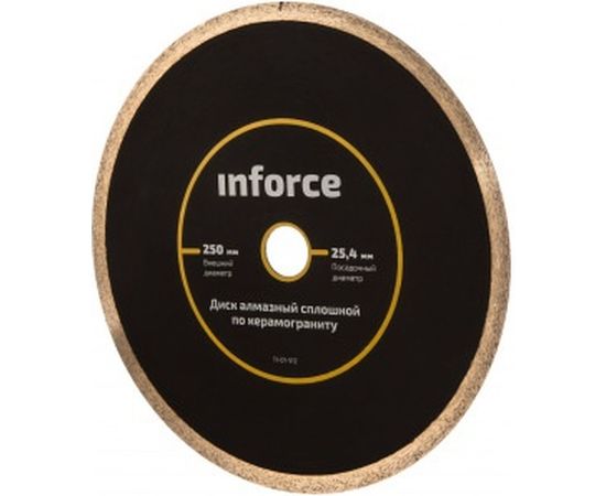 Диск алмазный сплошной по керамограниту (250х25.4 мм) Inforce 11-01-512 – изображение 2