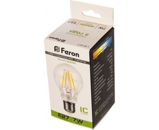 Светодиодная лампа FERON 7W 230V E27 4000K, LB-57 25570 – изображение 2