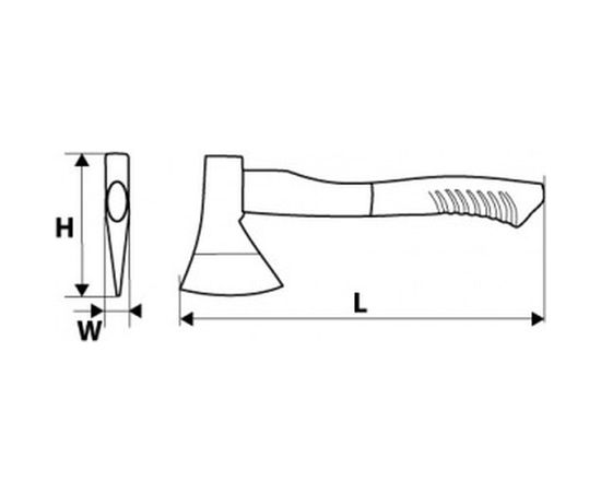 Топор TOPEX с рукояткой из стекловолокна, 800 г 05A201 – изображение 2