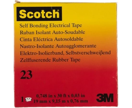 Самослипающаяся резиновая изоляционная лента 3М Scotch 23 19мм х 9,1м 7000007286 – изображение 3
