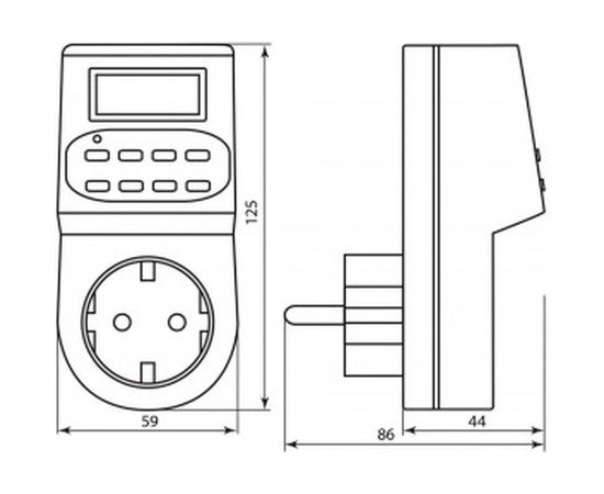 Розетка с таймером, недельная электронная, мощность 3500W/16A Feron TM22/61925 23205 – изображение 3