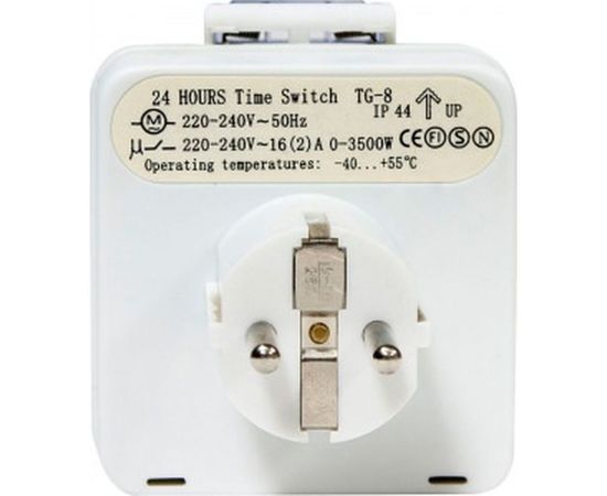 Розетка с таймером, суточная, мощность 3500W/16A IP44 Feron TM31/61924 23204 – изображение 3