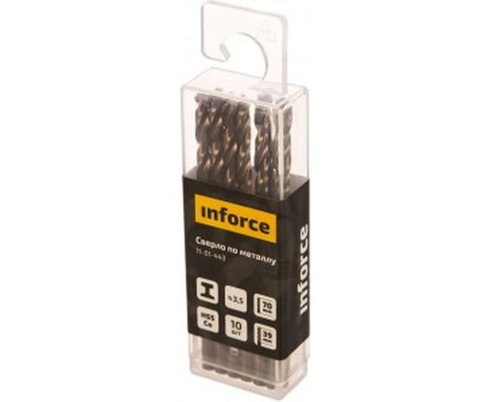 Сверло по металлу HSS-CO (10 шт/уп; 3.5x70x39 мм) Inforce 11-01-443 – изображение 3