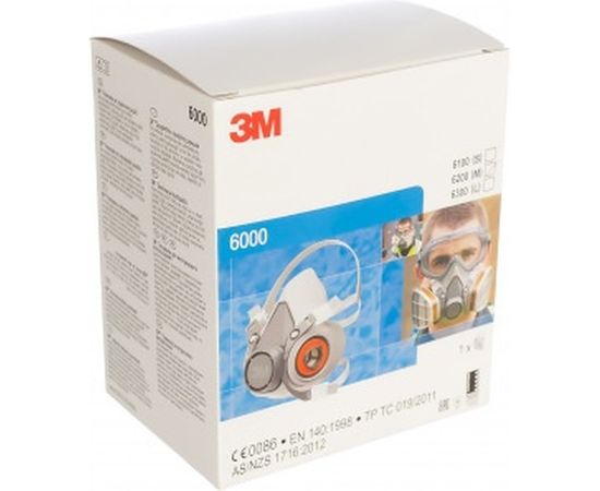 Полумаска 6200 под сменные патроны с байонетным креплением&nbsp;3М 7000038221 – изображение 4