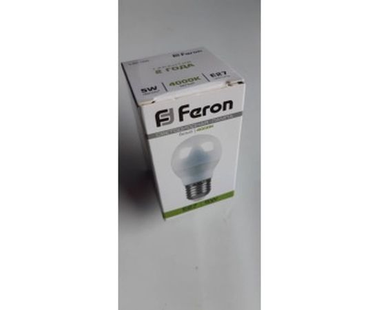 Светодиодная лампа - шарик E27 5W 4000K FERON LB-38 25405 – изображение 4