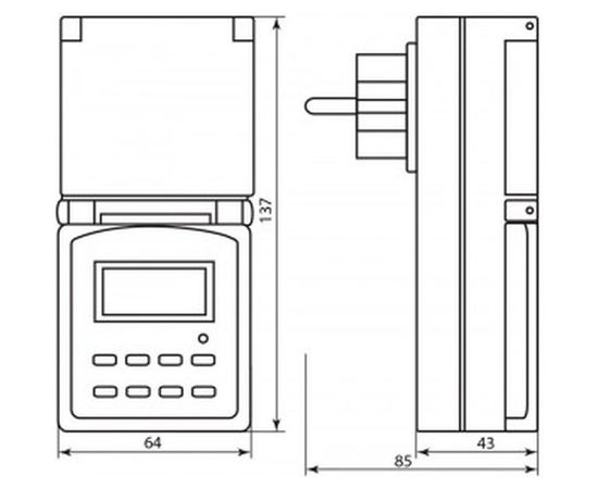 Розетка с таймером, недельная электронная, мощность 3500W/16A IP44 Feron TM23/61926 23206 – изображение 4