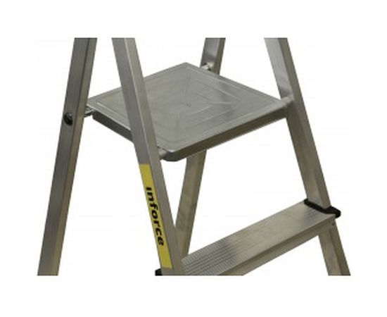 Алюминиевая стремянка с алюминиевым лотком Inforce 6 ступеней СП-01-06 – изображение 4