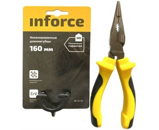 Никелированные длинногубцы Inforce 160мм 06-18-46 – изображение 4