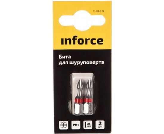Бита (2 шт; PH1; 25 мм) для шуруповерта Inforce 11-01-379 – изображение 4