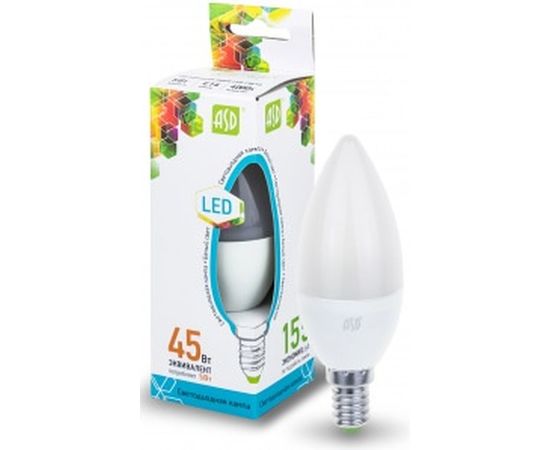 Светодиодная лампа ASD LED-СВЕЧА-standard 5Вт 230В Е14 4000К 450Лм 4690612002224 – изображение 2