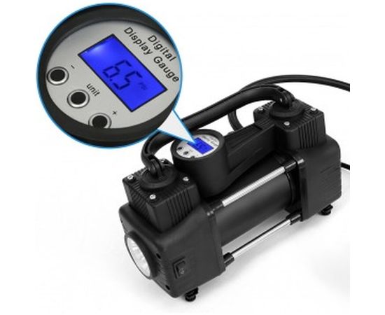 Двухцилиндровый компрессор 95 л/мин с цифр. маном. и функц автостоп. AUTOVIRAZH AV-010999 – изображение 2