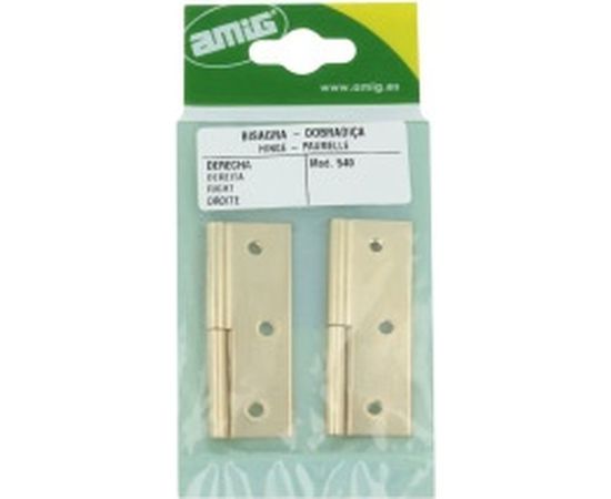 Петля Amig мод. 540-50 карточная, съем.прав. латунир 104 – изображение 2