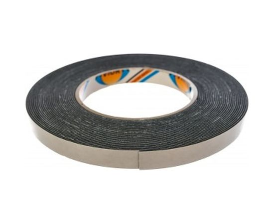 Двусторонняя клейкая лента на вспененной основе AVIORA 12ммх10м, чёрная 302-012 – изображение 2