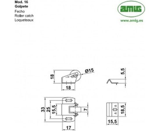 Защелка Amig мод. 16 бихром 4673 – изображение 2