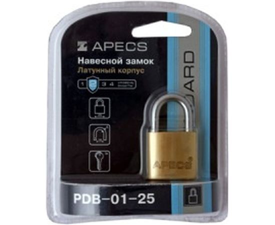 Висячий замок APECS PDB-01-25 BC1125 10790 – изображение 2