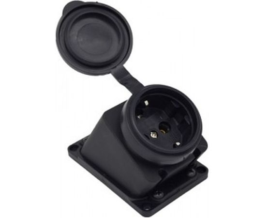 Наклонная розетка с заглушкой ANDELI каучук AM-K08 2P+PE 16A 220В IP44 ADL13-058 – изображение 2