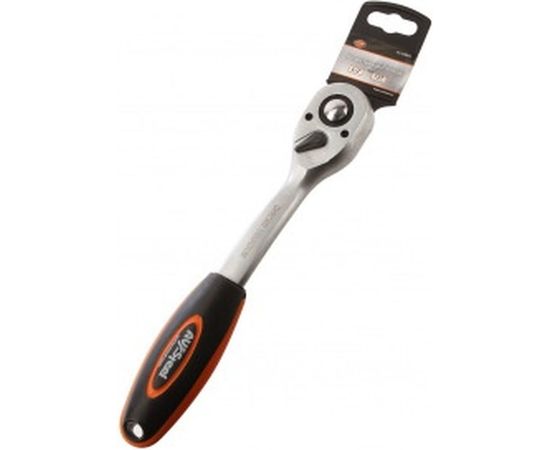 Трещотка 1/2 дюйма 72 зуба 255мм с двухкомпонентной изогнутой ручкой AV Steel  AV-528623 – изображение 2