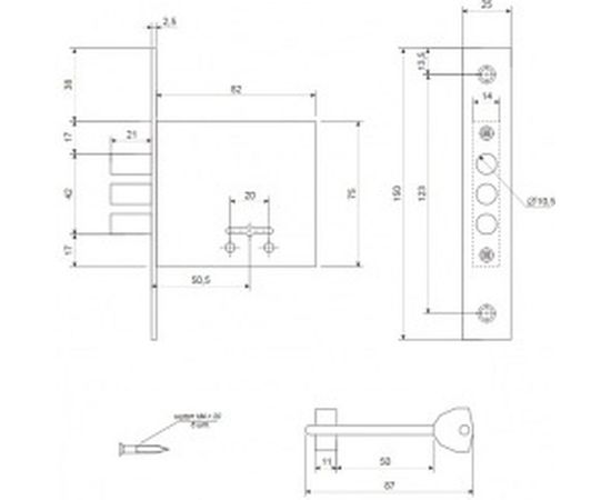Врезной сувальдный замок AVERS R12/S6-CR 20066 – изображение 2