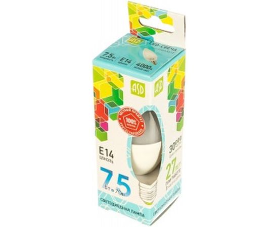 Светодиодная лампа ASD LED-СВЕЧА-standard 7.5Вт 230В Е14 4000К 675Лм 4690612003931 – изображение 2