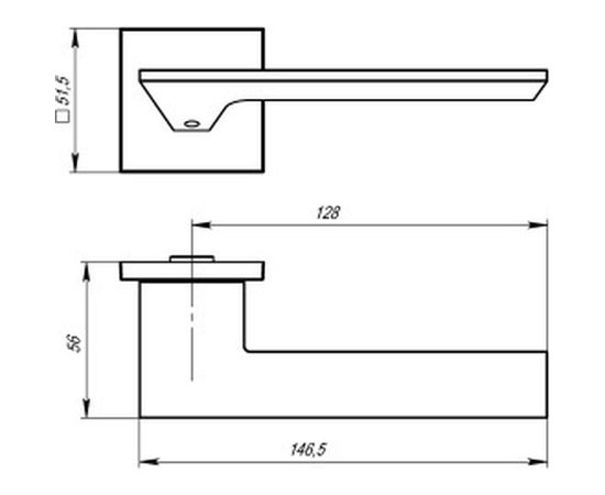 Раздельная ручка ARMADILLO MIRAGE USS BL-26 черный 39551 – изображение 2