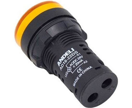 Лампа ANDELI AD16-22DS LED матрица d22мм желтый 220В AC ADL10-133 – изображение 2
