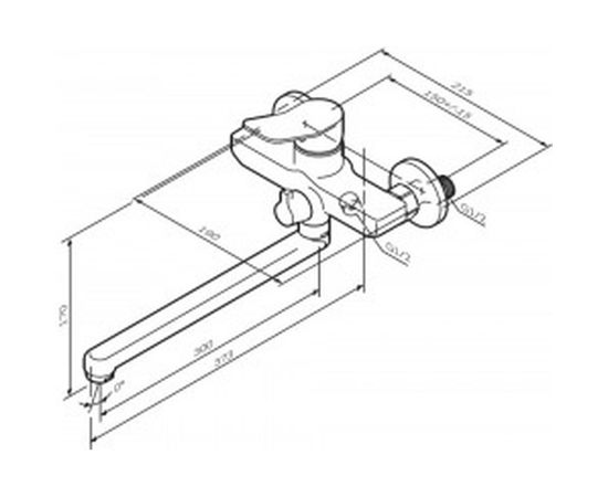 Смеситель для ванны/душа AM.PM X-Joy излив 300мм, хром F85A90000 – изображение 2