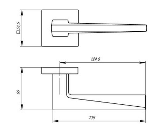 Раздельная ручка ARMADILLO MORI USS CP-8 хром 39215 – изображение 2