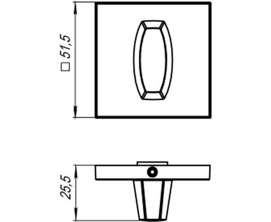 Поворотная ручка ARMADILLO WC-BOLT BK6 USS BL-26 Черный 39271 – изображение 2