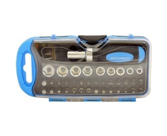 Набор инструмента 38 предметов 1/4DR, CrV AUTOVIRAZH AV-212038 – изображение 2