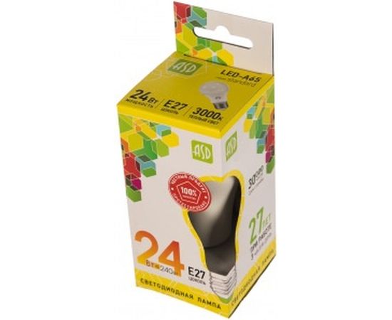Лампа ASD сд LED-A65-std 24Вт 230В Е27 3000К 2160Лм 4690612014265 – изображение 2