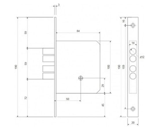 Врезной замок APECS 99-K-CR 17224 – изображение 3