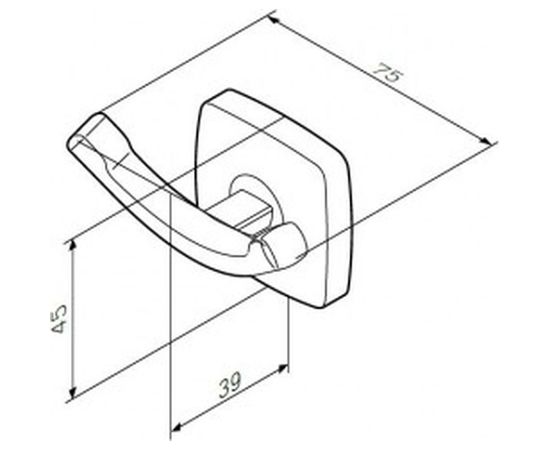 Двойной крючок для полотенец AM.PM Gem A9035600 – изображение 4