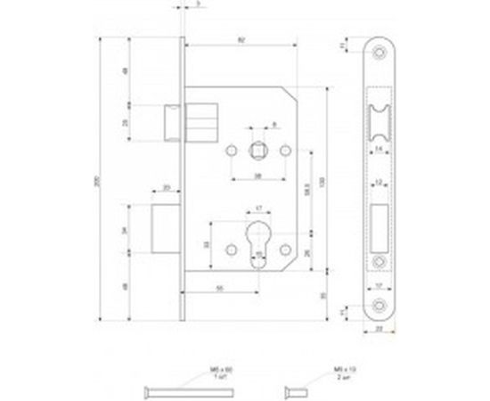 Врезной замок APECS 1425-CR 11447 – изображение 5