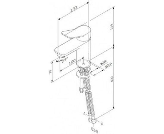 Смеситель для умывальника AM.PM X-Joy, излив 100 мм, хром F85A02100 – изображение 7