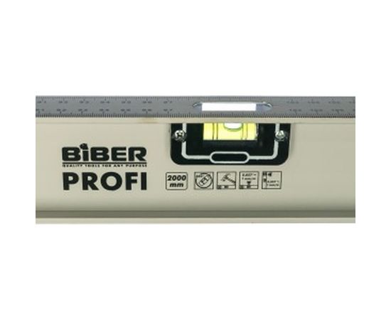 Двутавровый ударопрочный уровень, 2000 мм, 3 глазка Biber Профи 40307 тов-084728 – изображение 2