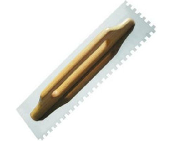 Гладилка 130х480мм (швейцарская, нержавеющая, зубчатая) 8мм Biber 35302 тов-048207 – изображение 2