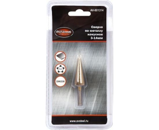 Сверло по металлу конусное 3-14 мм AV Steel AV-801314 – изображение 2