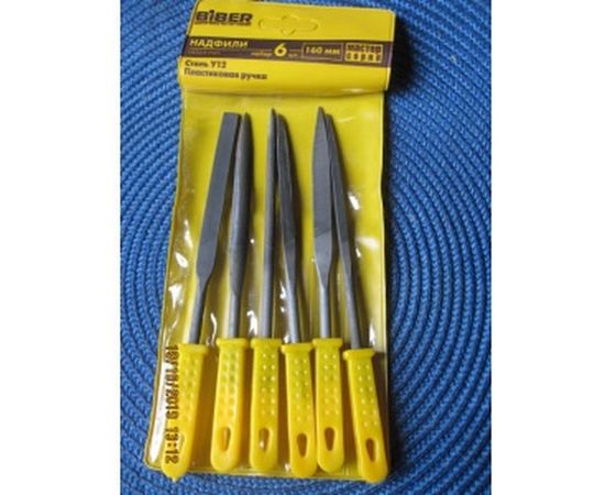Набор надфилей 160мм с пластиковой ручкой Biber 85315 тов-095630 – изображение 2