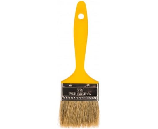 Кисть Эконом (флейцевая, натуральная щетина, пластиковая рукоятка) 63мм Biber 31254 тов-169160 – изображение 2