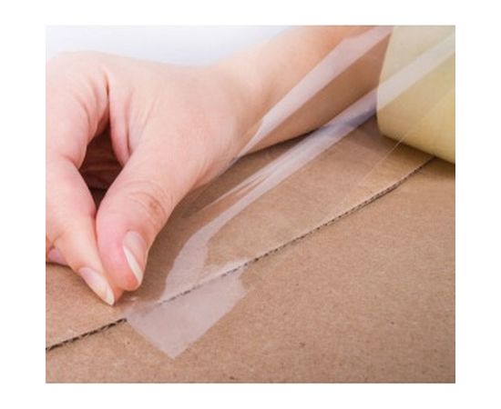 Клейкая лента BRAUBERG 48 мм х 200 м, упаковочная, прозрачная, 45 мкм, 440089 – изображение 2