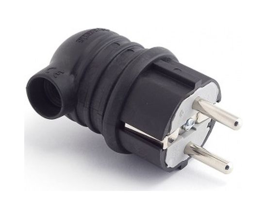 Кабельная угловая каучуковая вилка 220В, 16А, с з/к, IP44, черная BEMIS BK1-1402-2022 8698523920220 – изображение 2