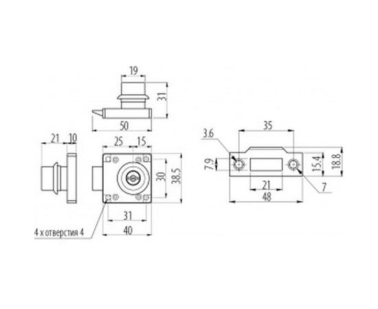 Мебельный замок Brante 338 12228 – изображение 2