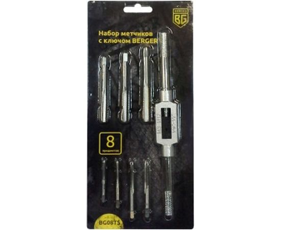 Набор метчиков с ключом 8шт Berger BG BG08TS – изображение 2