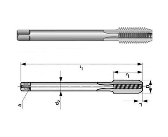 Метчик, машинный DIN 371, HSS M 2х0,4 мм Bucovice Tools 101020 – изображение 2