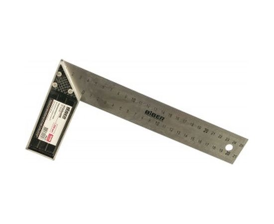 Столярный угольник из нержавеющей стали с гравировкой, 250 мм Biber ПРОФИ 40625 тов-093465 – изображение 2