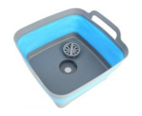 Пластиковая складная корзина-раковина с ручками BRADEX 9л, синяя TD 0539 – изображение 3